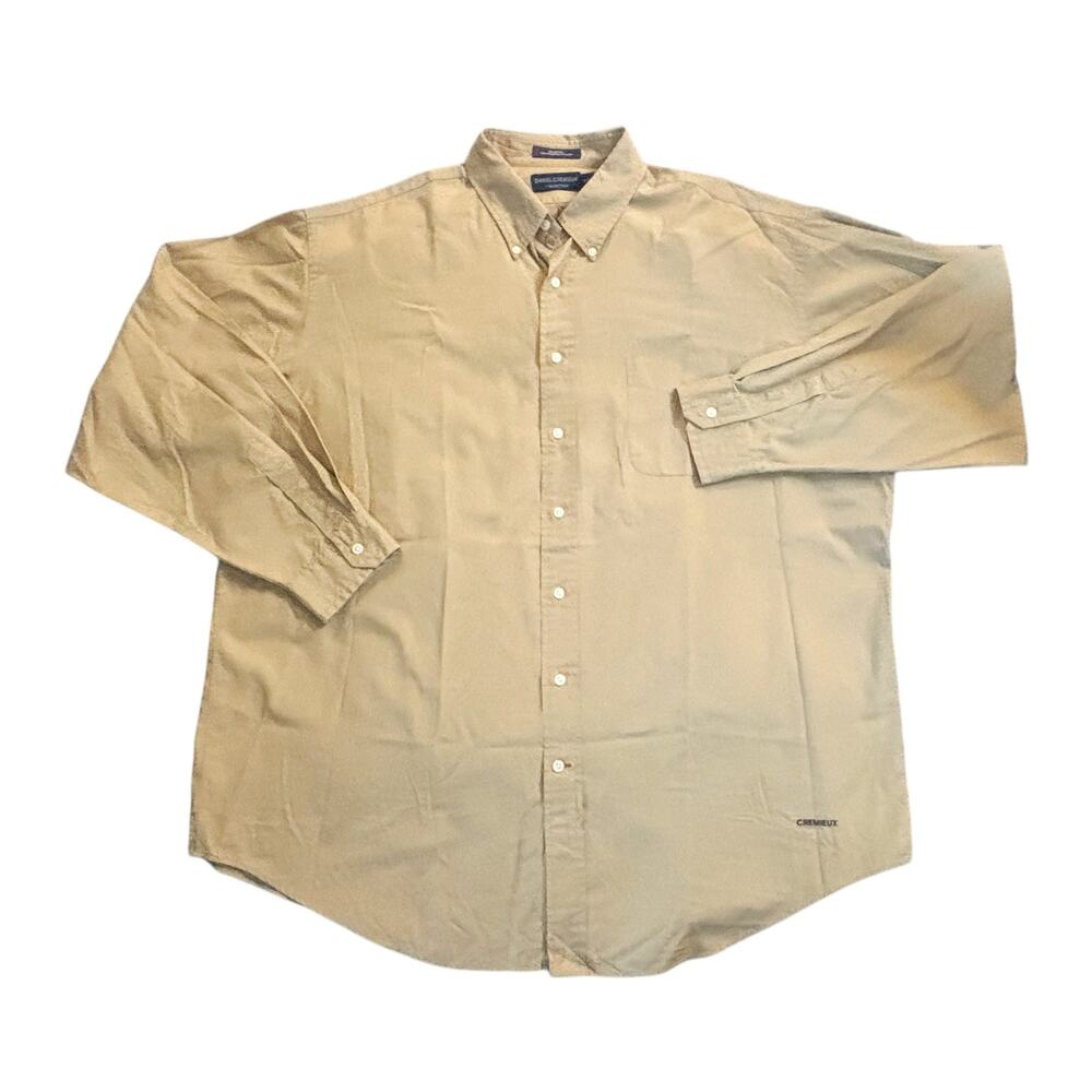 Daniel Cremieux Beige Button-Down Shirt Mens Size XXL